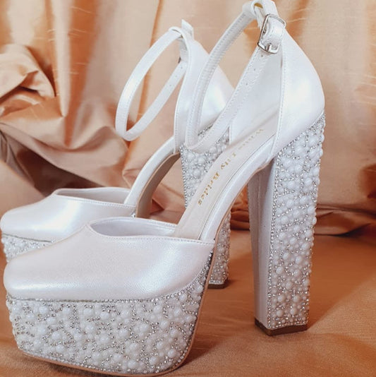 Bridal Shoes Beirut, Wedding Heels Beirut, High Heels Beirut, Block Heel Beirut, Beirut Fashion, Lebanese Brides, Bridesmaids Shoes Beirut, Comfortable Heels Beirut, Graduation Heels Beirut