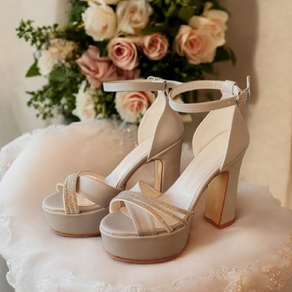 Bridal wedding shoes Beirut Lebanon | Wedding heels Lebanon | White Lily Brides shoes Lebanon | Bridesmaid shoes Lebanon | High heel wedding sandals Beirut | Bridal block heels Lebanon | Special occasion shoes Beirut | Graduation heels Lebanon | Luxury wedding footwear Lebanon