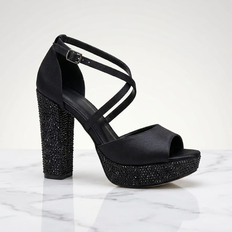 11 cm Black Block Heels