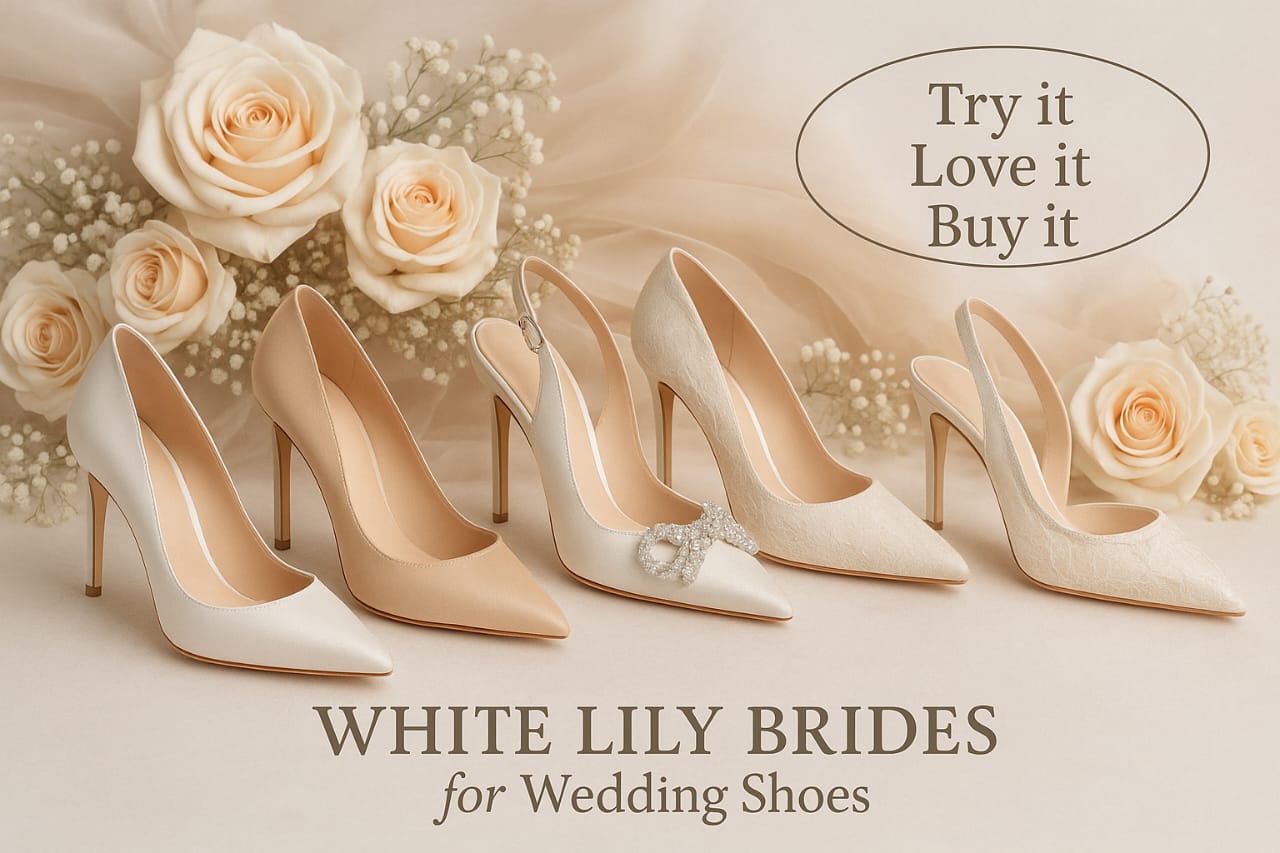 Shop wedding shoes and bridal heels in Beirut, Lebanon. Heels, sneakers, rock & sandals in Nude, White, Pearl, Silver, Champagne, Gold, Black for brides bridesmaids graduations.