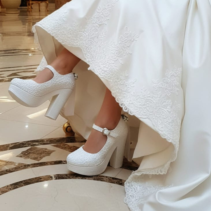 12cm Bridal Platform Heels