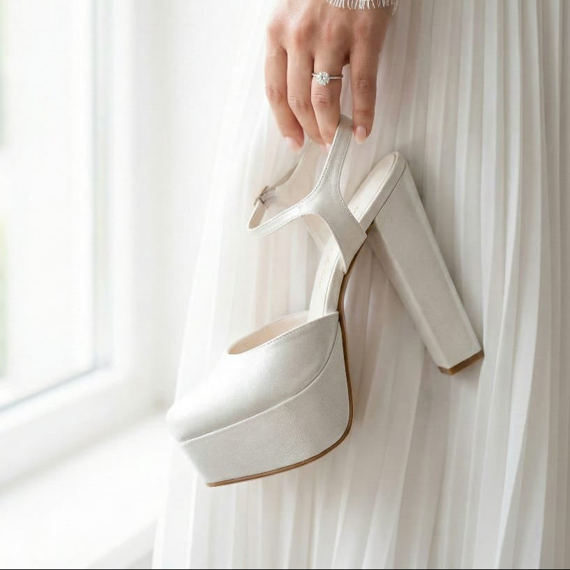 16 cm Pearl White Bridal High Heels Beirut