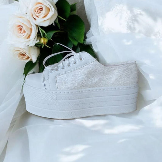 D7-3 Wedding Bridal Platform Sneakers 7 cm