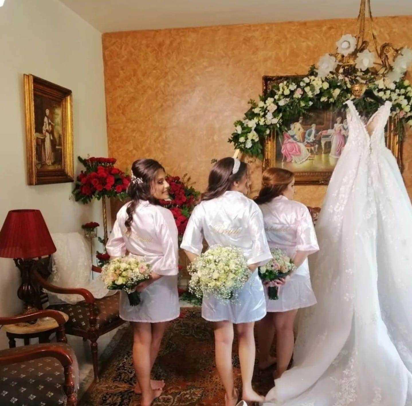 Wedding and Satin  Bridal Robes bridesmaids Brides Robes in Beirut