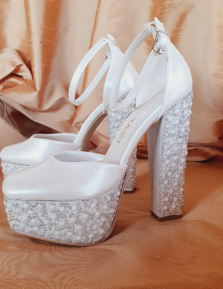 Bridal Shoes Beirut, Wedding Heels Beirut, High Heels Beirut, Block Heel Beirut, Beirut Fashion, Lebanese Brides, Bridesmaids Shoes Beirut, Comfortable Heels Beirut, Graduation Heels Beirut