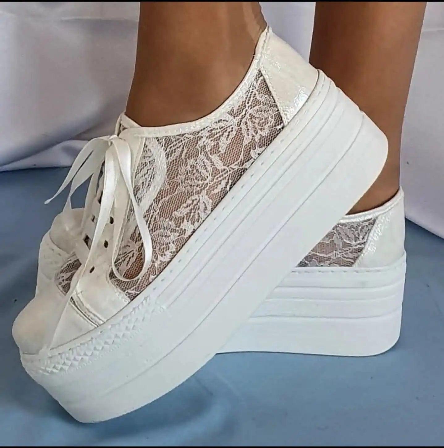 Comfortable Wedding & Bridal Lace Sneakers