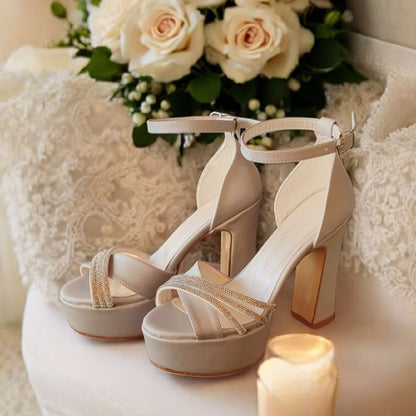  wedding Nude shoes Beirut Lebanon | Wedding heels Lebanon | White Lily Brides Nude shoes Lebanon | Bridesmaid shoes Lebanon | Nude High heel wedding sandals Beirut | Bridal block heels Lebanon | Special occasion shoes Beirut | Graduation heels Lebanon | Luxury wedding footwear Lebanon