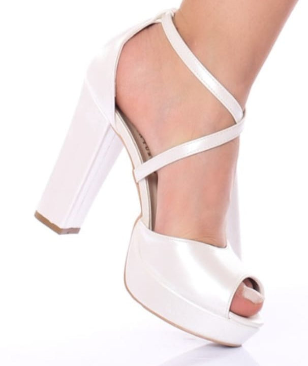 Pearl White Heels for Brides and wedding in Beirut Lebanon