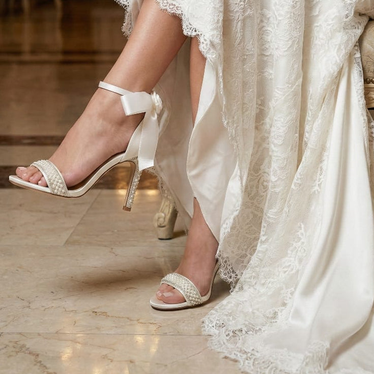 Wedding dress with high-heeled Bridal Shoes 10 cm Beirut