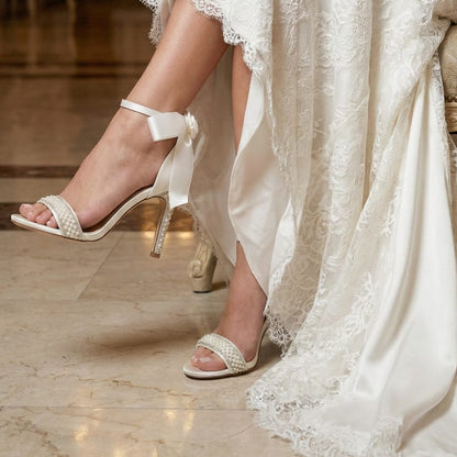 Wedding dress with high-heeled Bridal Shoes 10 cm Beirut