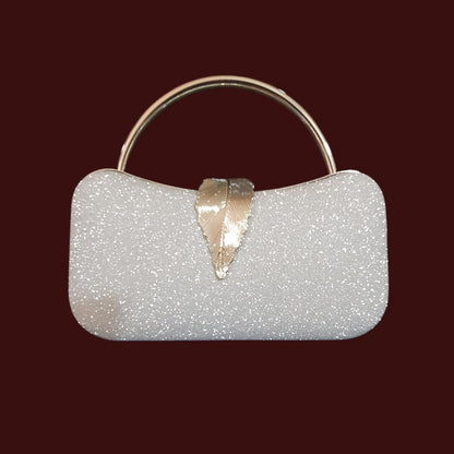Silver Clutch (21x11x6)cm Elegant Handbag