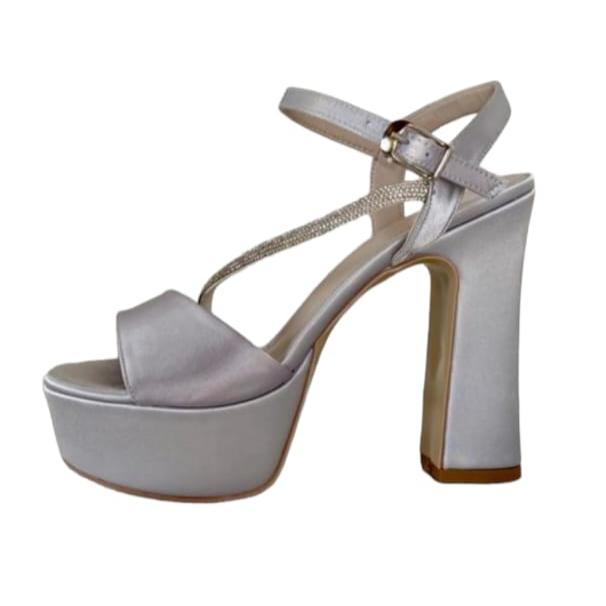 TSSS Silver Satin Sandal