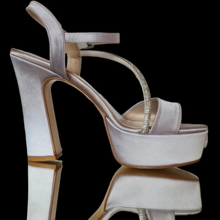 TSSS Silver Satin Sandal