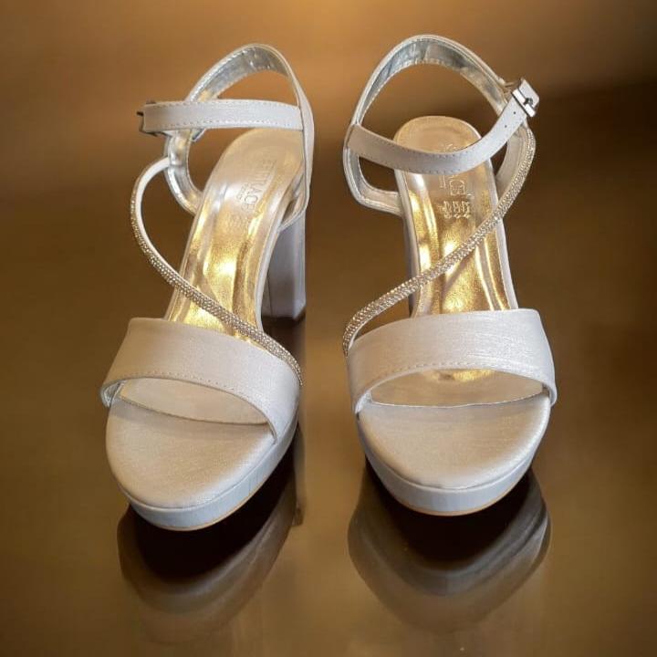 SE-S Silver Satin Sandal