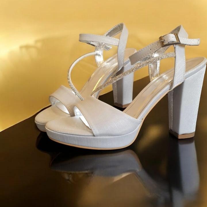 SE-S Silver Satin Sandal