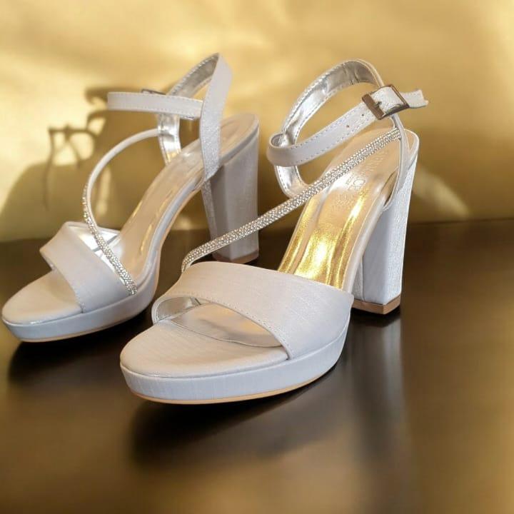 SE-S Silver Satin Sandal