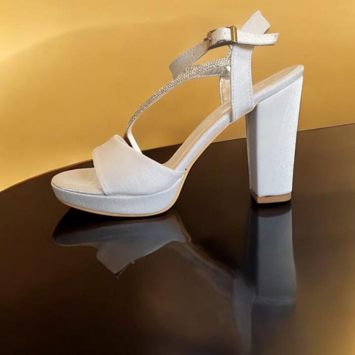 SE-S Silver Satin Sandal