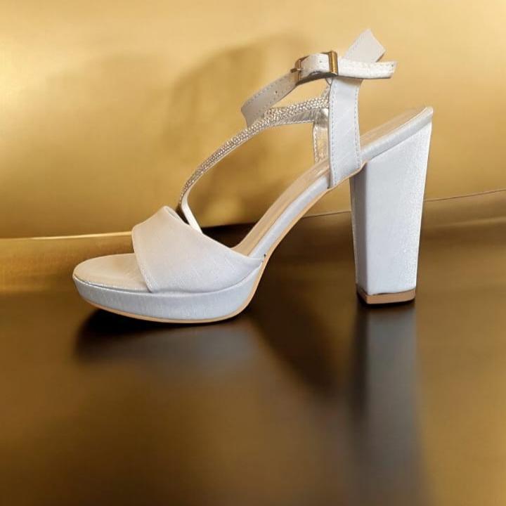 SE-S Silver Satin Sandal