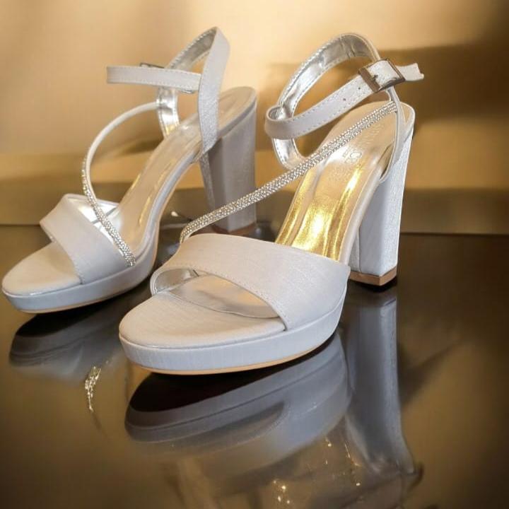 SE-S Silver Satin Sandal