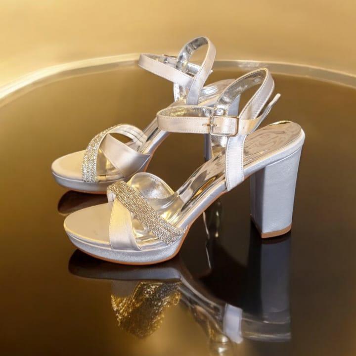 SE-S Satin Silver Sandal