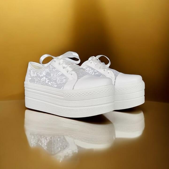  Best Wedding Platform Lace Sneakers in beirut