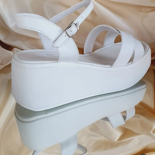 S7 White Sandals 7cm