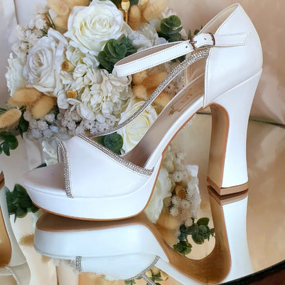 White high-heeled shoes Beirut Lebanon