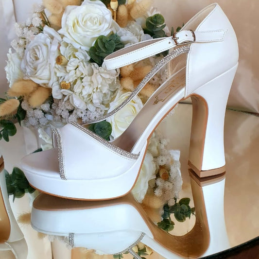 White high-heeled shoes Beirut Lebanon