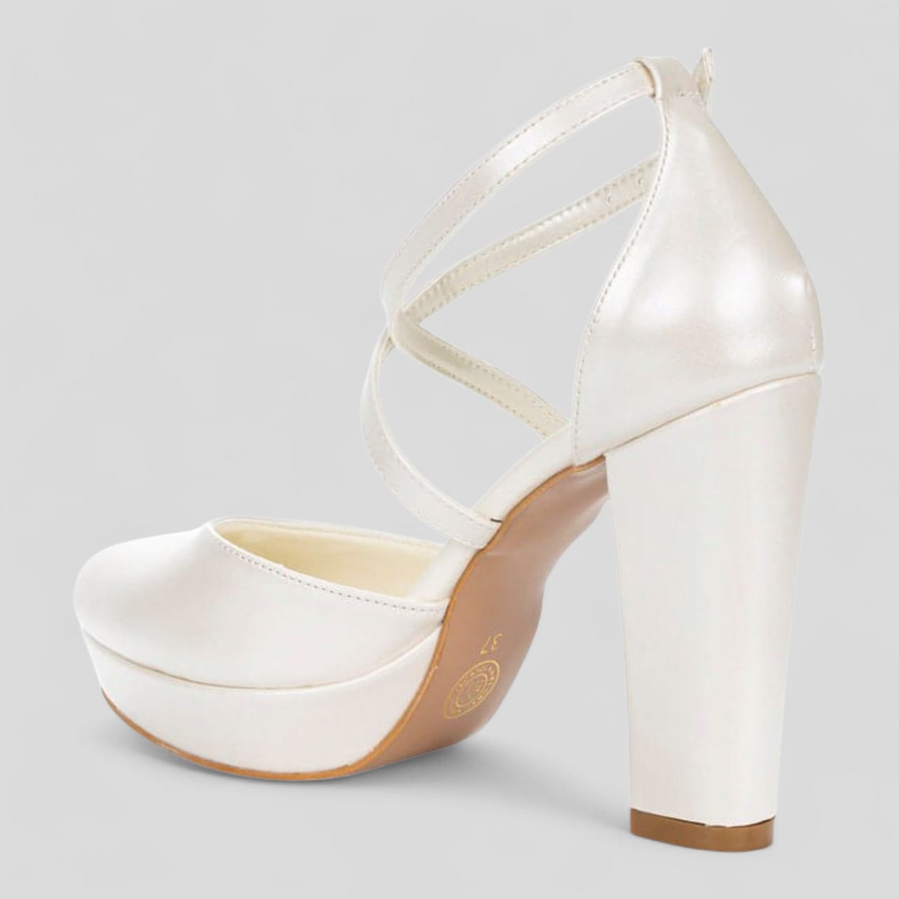 CNR11 11cm Pearl White Wedding Bridal Heels