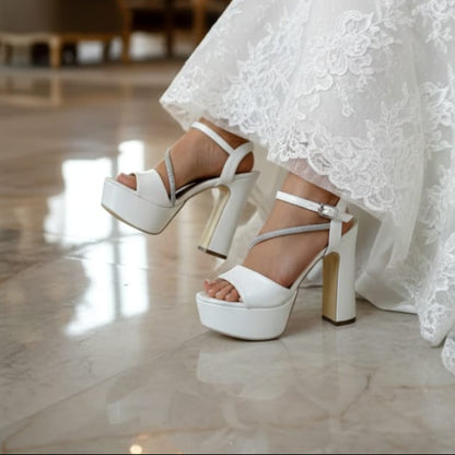 13 cm Pearl White Bridal Wedding Shoes  Beirut Lebanon