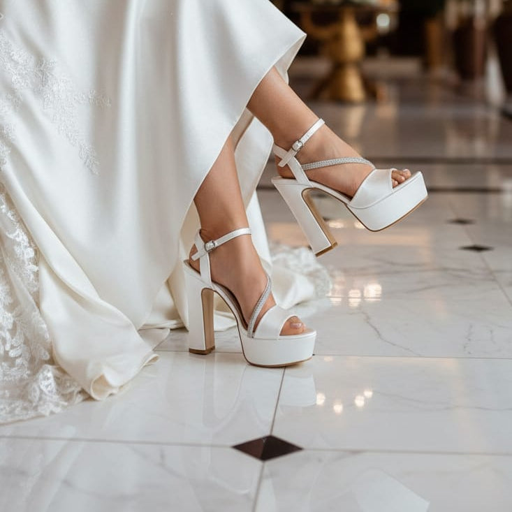 12 cm Pearl White Bridal Wedding Heel Beirut Lebanon