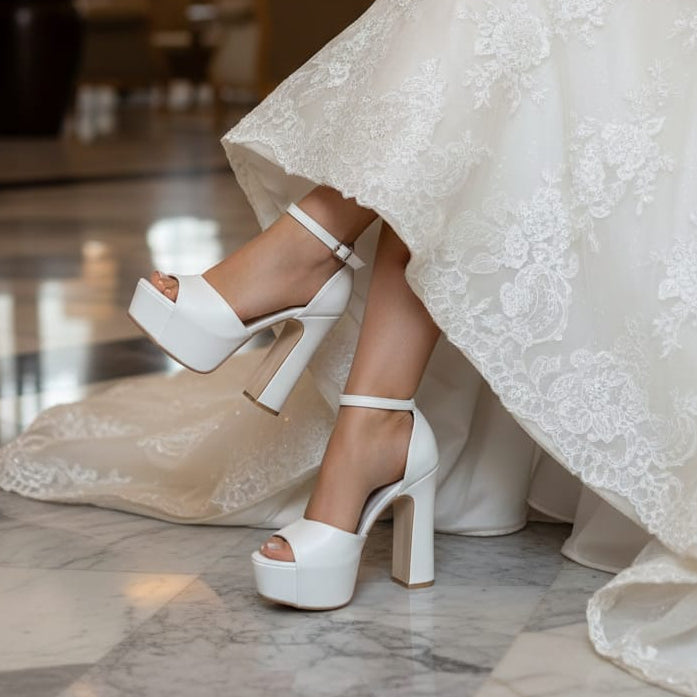 12-13 cm Luxury Pearl White Bridal Heels Lebanon E13-U