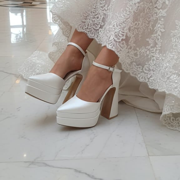 15cm Pearl White High Heels Double Semelle Bridal Shoes Lebanon