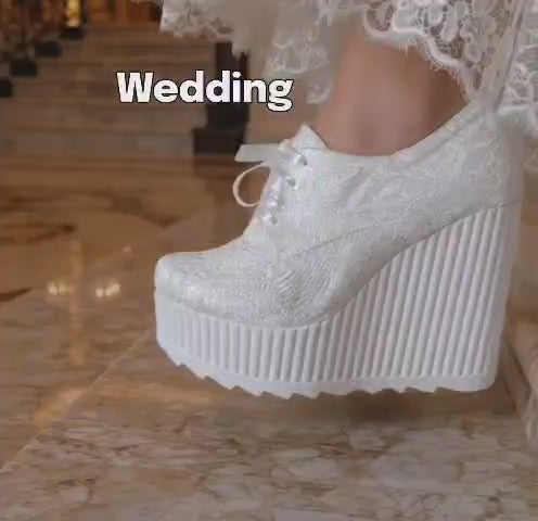 High platform heel 12 cm White Bridal Sneakers Beirut Lebanon