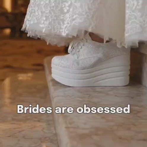 10 cm Best Comfortable White Bridal Sneakers in Beirut Lebanon