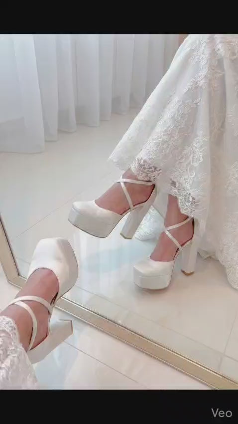 15cm 16cm  double platform bridal high heel, the best online bridal shoe shop in Beirut, Lebanon.
