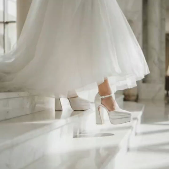 15 cm wedding high-heeled shoes