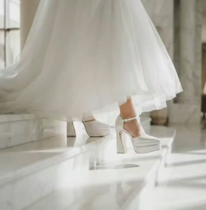 15 cm wedding high-heeled shoes