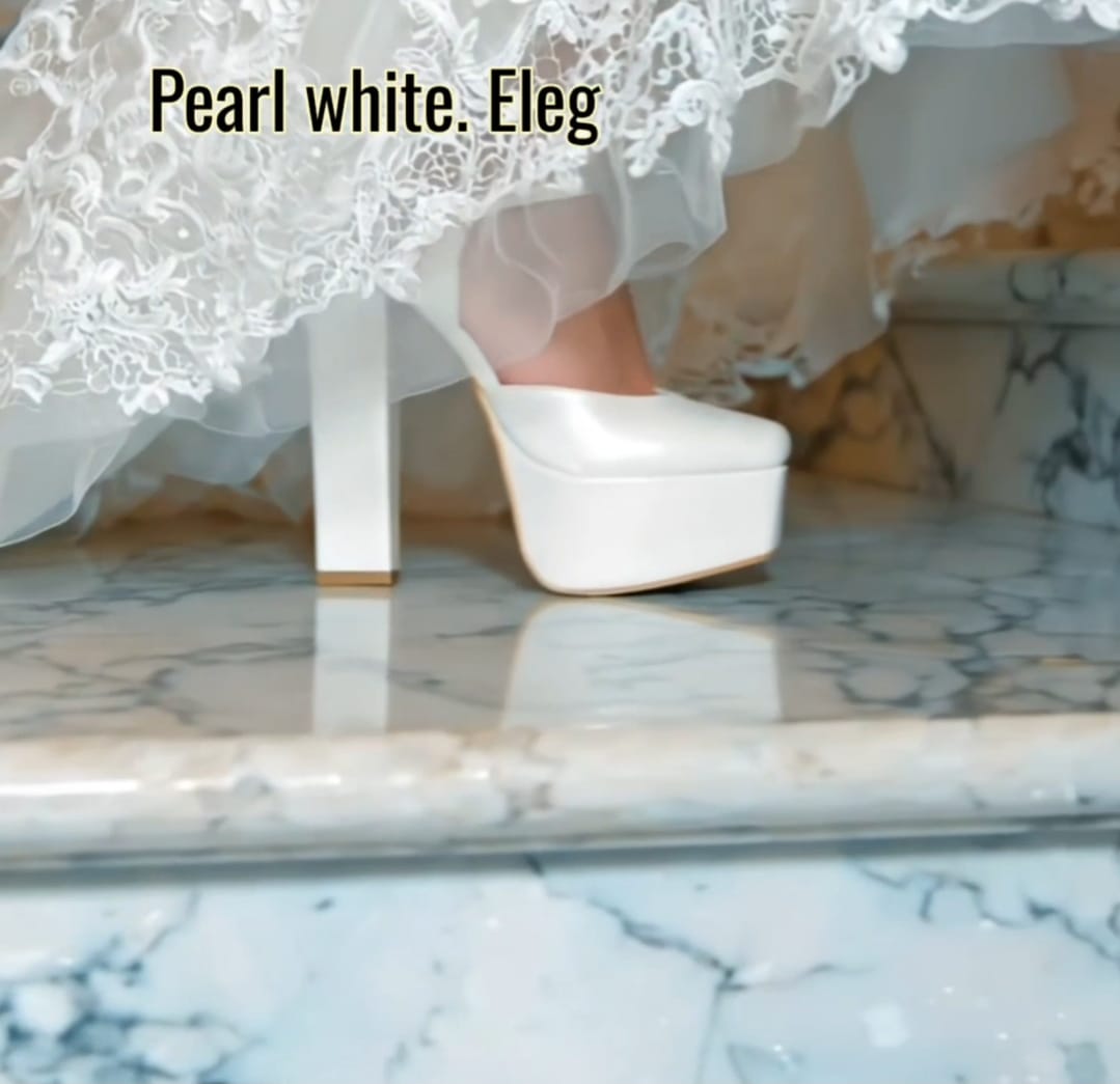 16 cm Pearl White Bridal Heels