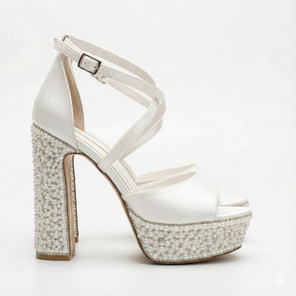 Bridal shoes from White Lily Brides available for home try-on service across Lebanon.