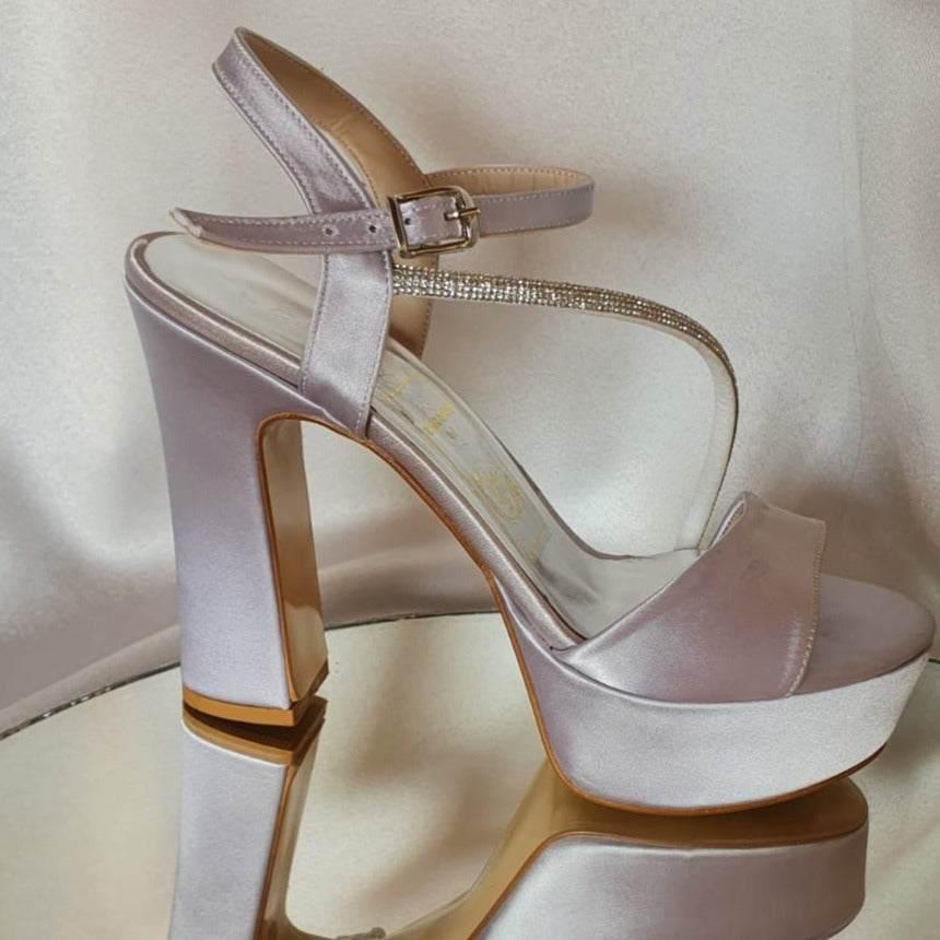 TSSS Silver Satin Sandal